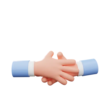 Handshake Hand Gesture  3D Illustration