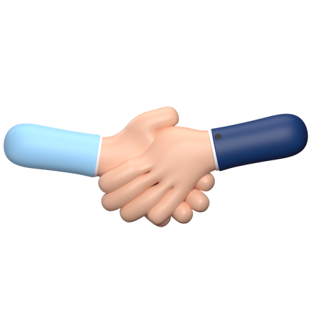 Handshake Hand Gesture 3D Illustration