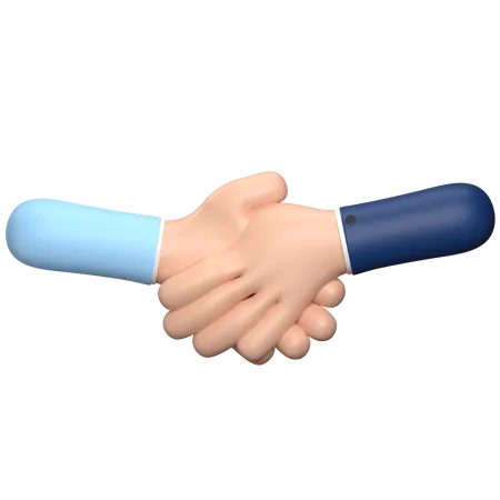 Handshake Hand Gesture 3D Illustration