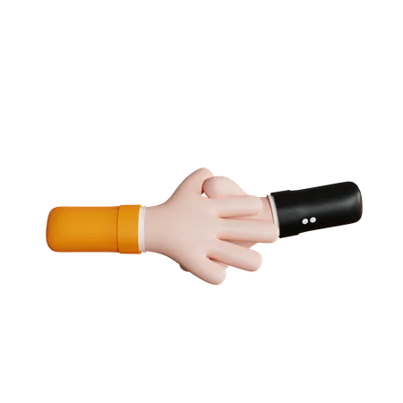 Handshake Hand Gesture 3D Icon