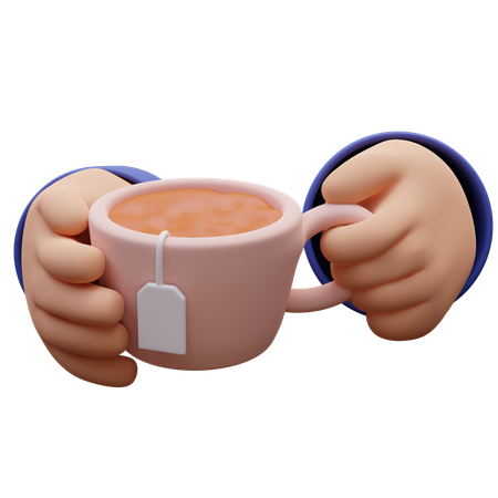 Handsholding Tea Mug  3D Icon
