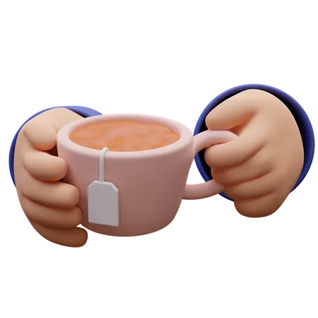 Handsholding Tea Mug  3D Icon