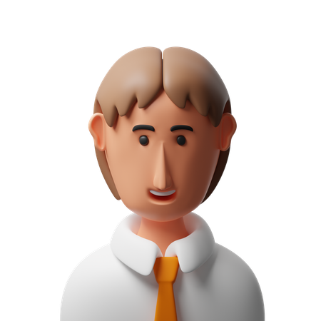 Handsome businessman avatar  3D Icon