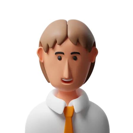 Handsome businessman avatar  3D Icon
