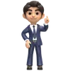 Handsome Businessman Pointing