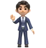 Handsome Businessman Waving