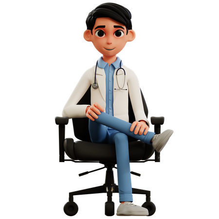 Handsome Doctor  3D Illustration