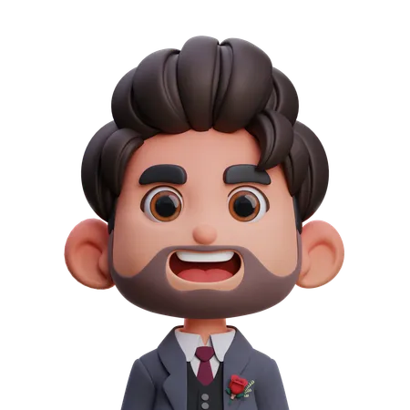 Handsome Groom  3D Icon