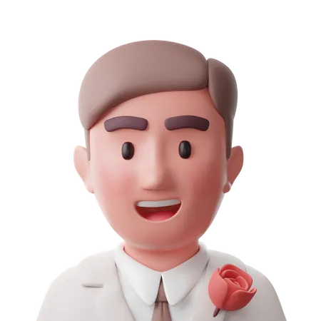 Handsome Groom  3D Icon