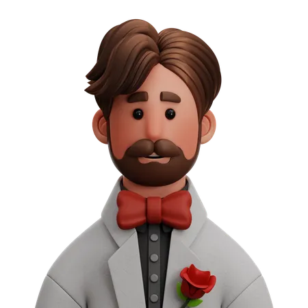 Handsome Groom  3D Icon