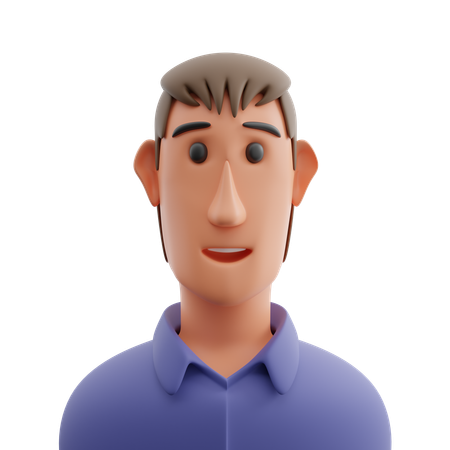 Handsome man avatar  3D Icon