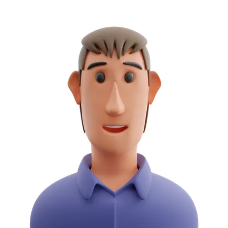 Handsome man avatar  3D Icon