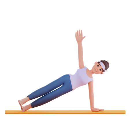 Handstand-Yogapose  3D Illustration