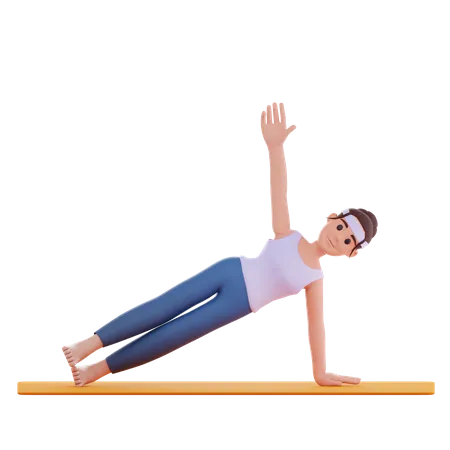 Handstand-Yogapose  3D Illustration