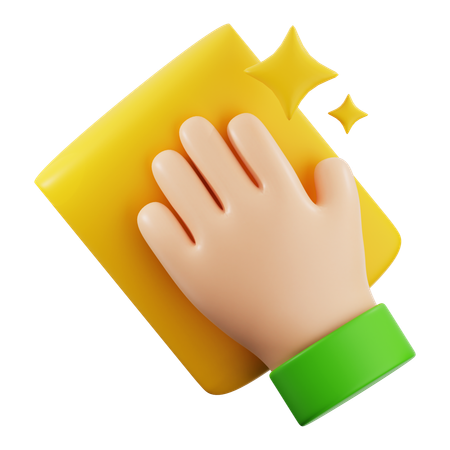 Handtuch abwischen  3D Icon