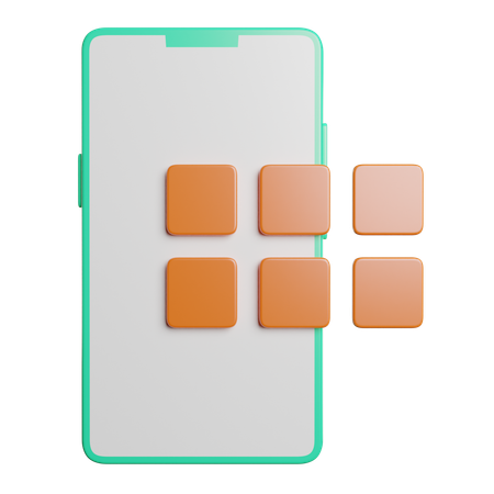 Handy, Mobiltelefon  3D Icon