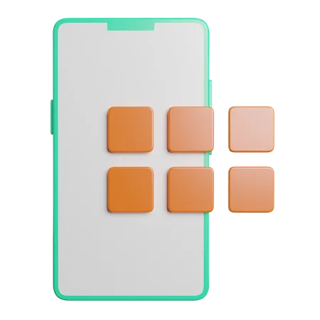 Handy, Mobiltelefon  3D Icon