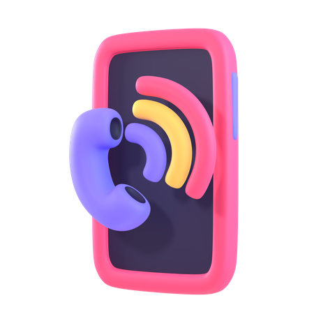 Mobiltelefonanruf  3D Icon