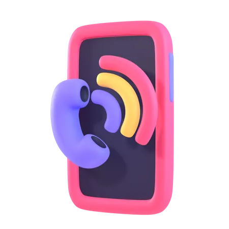 Mobiltelefonanruf  3D Icon