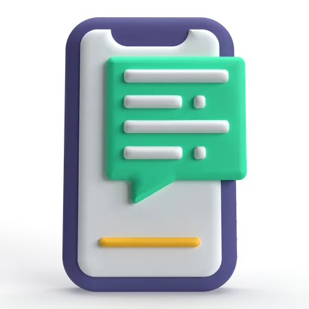 Mobiler Chat  3D Icon