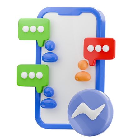 Mobiler Chat  3D Icon