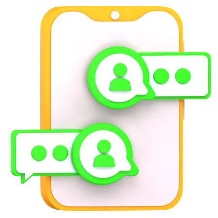 Mobiler Chat  3D Icon