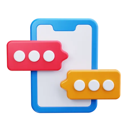 Mobiler Chat  3D Icon