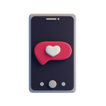 Mobiler Chat  3D Icon