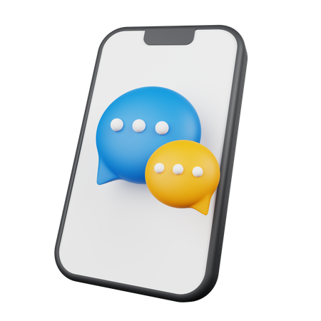 Mobiler Chat  3D Icon