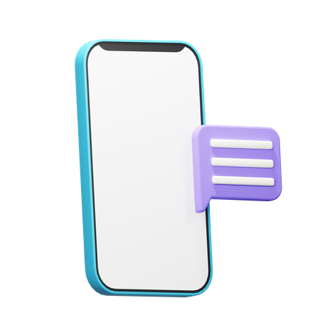 Mobiler Chat  3D Icon