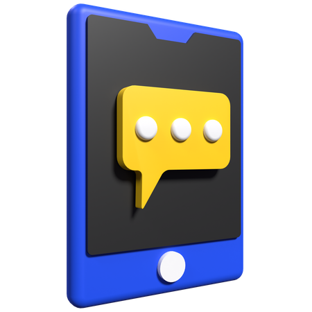 Mobiler Chat  3D Icon