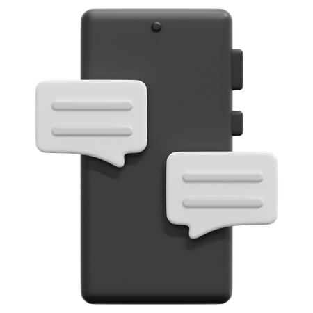 Mobiler Chat  3D Icon