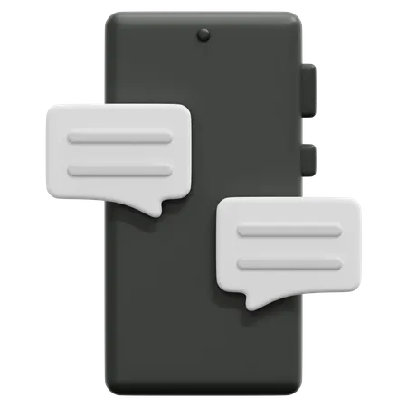 Mobiler Chat  3D Icon