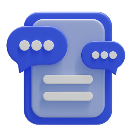 Mobiler Chat  3D Icon