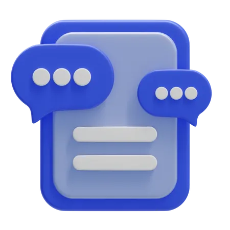 Mobiler Chat  3D Icon