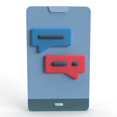 Mobiler Chat  3D Icon