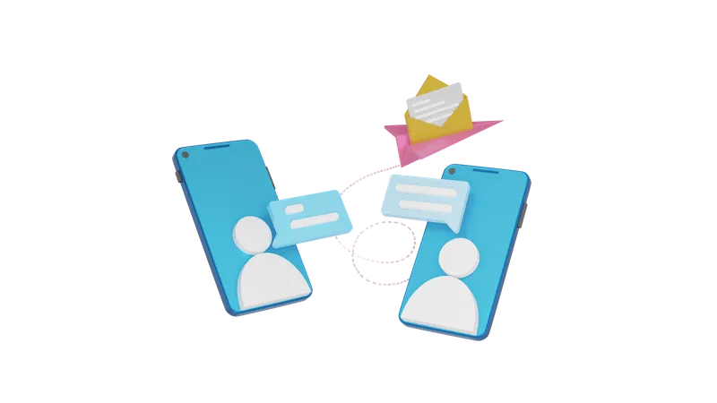 Mobiles Chatten  3D Icon
