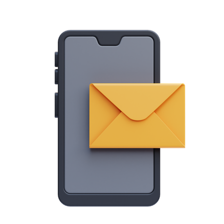 Mobile E-Mail  3D Icon