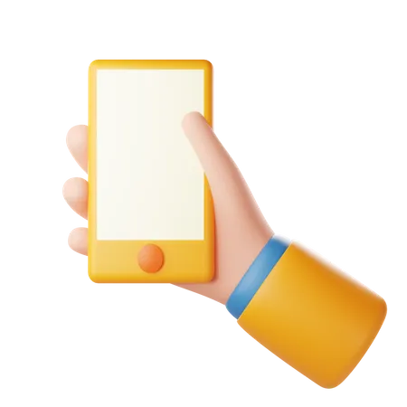 Halten der mobilen Handbewegung  3D Icon