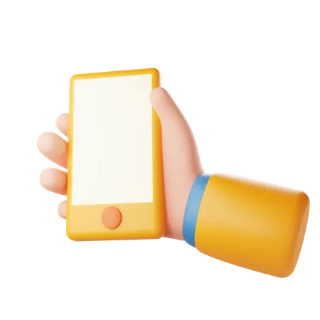 Halten der mobilen Handbewegung  3D Icon