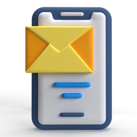 Mobile Mail  3D Icon