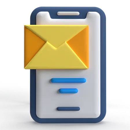 Mobile Mail  3D Icon