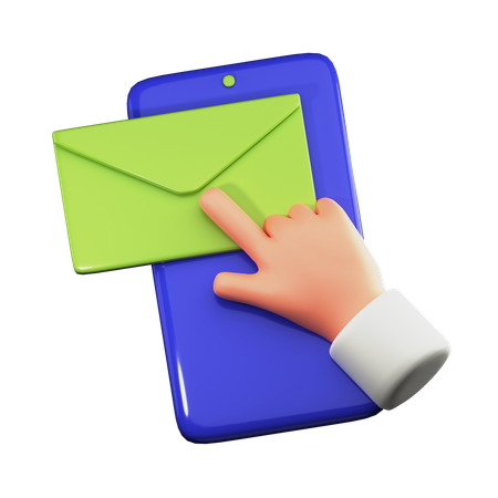 Mobile Mail  3D Illustration