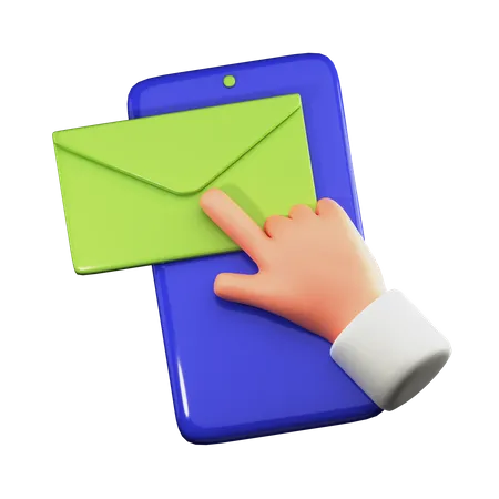 Mobile Mail  3D Illustration