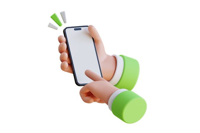 Handy mit Touch  3D Illustration