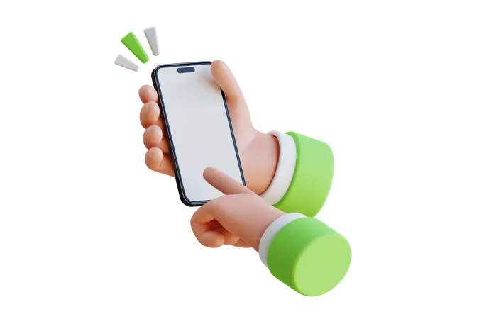 Handy mit Touch  3D Illustration