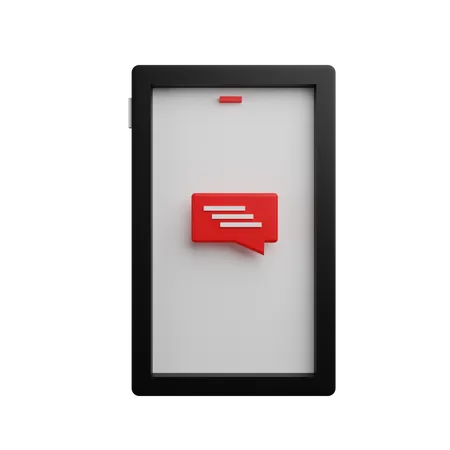 Mobile Nachricht  3D Icon