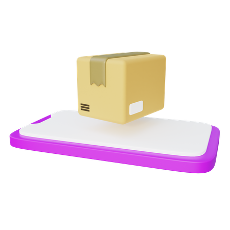 Zustellung von Mobiltelefonpaketen  3D Icon