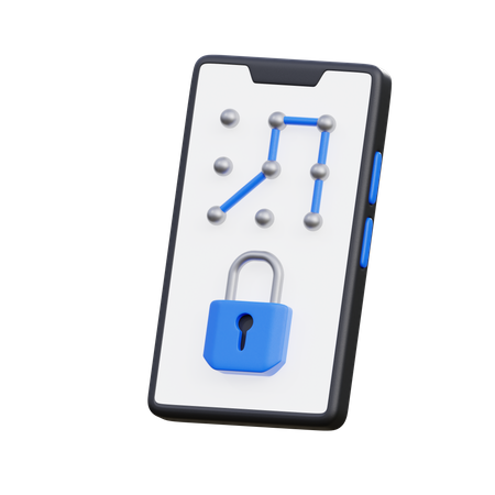 Mobiler Pin-Code-Schlüssel  3D Icon