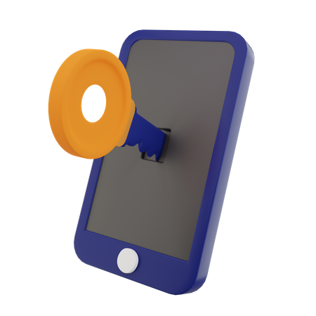 Handy-Schlüssel  3D Icon